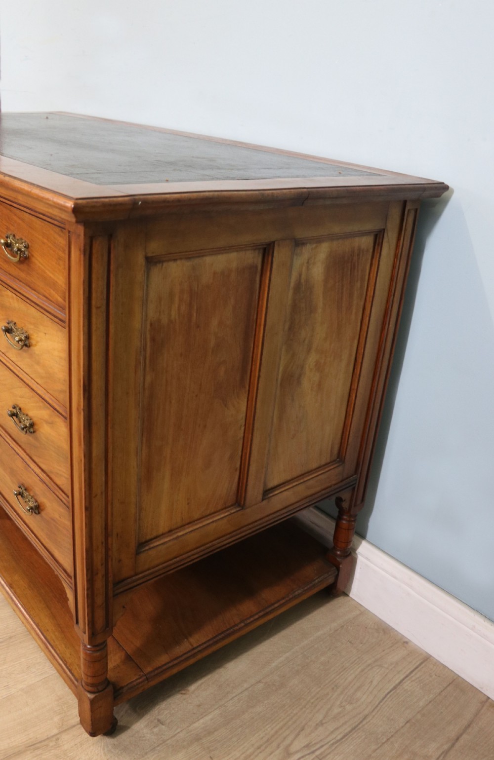 A lovely late 19th century aesthetic movement walnut desk View VII