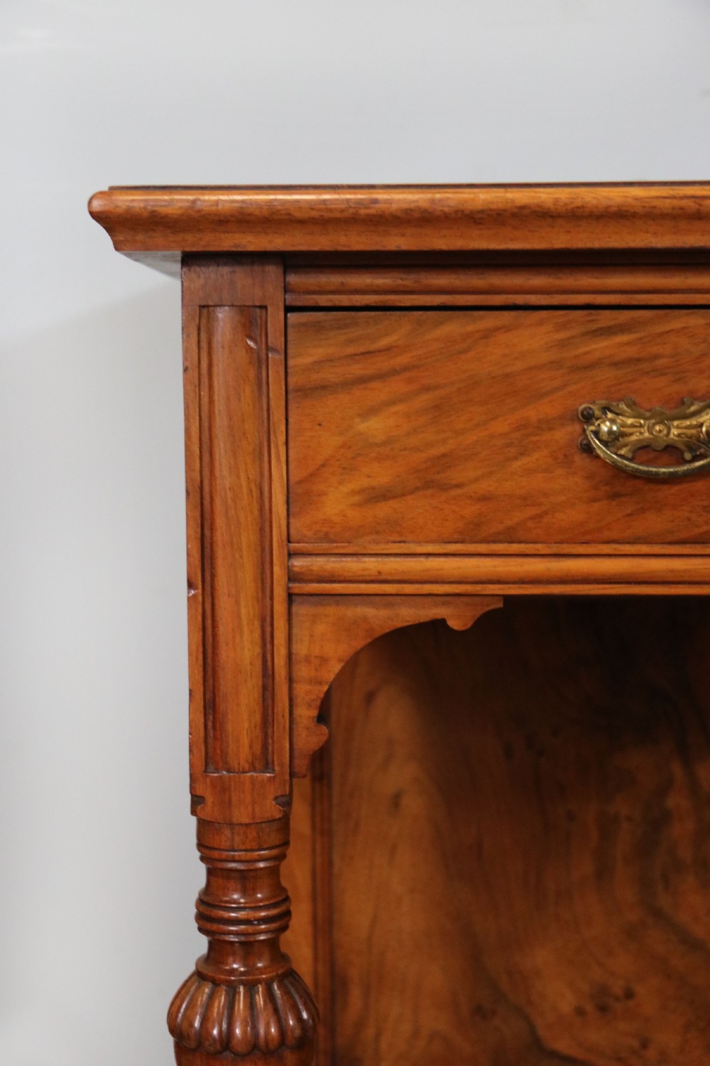 A lovely late 19th century aesthetic movement walnut desk View IX