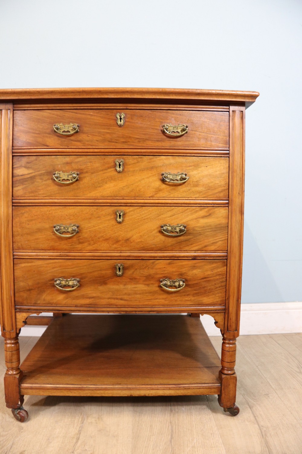 A lovely late 19th century aesthetic movement walnut desk View XIV
