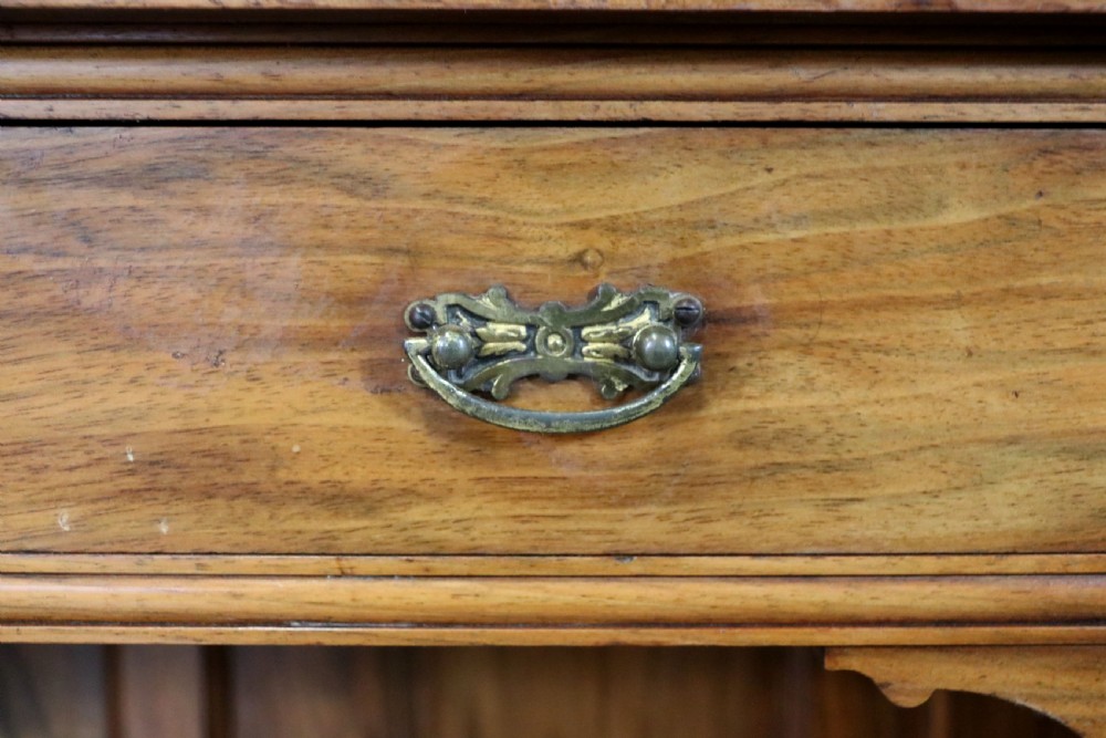 A lovely late 19th century aesthetic movement walnut desk View XV