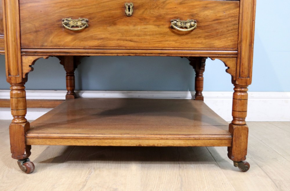 A lovely late 19th century aesthetic movement walnut desk View XIX