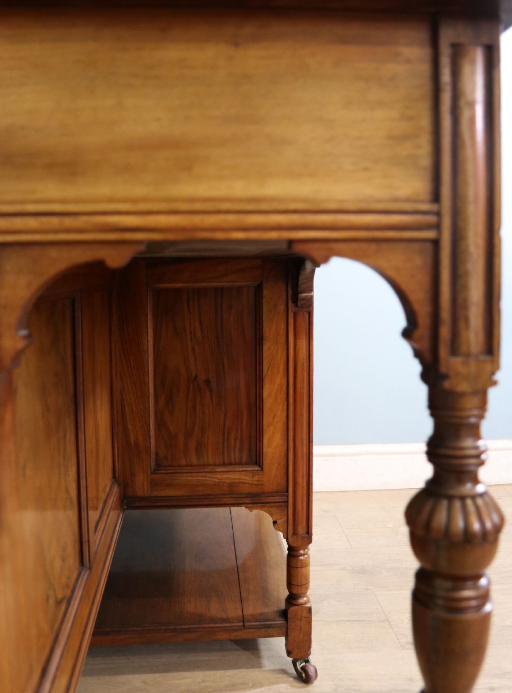 A lovely late 19th century aesthetic movement walnut desk View XXIII