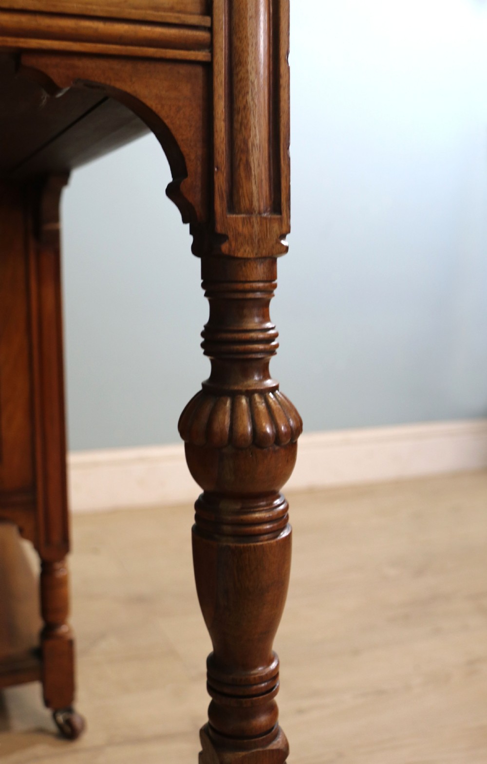 A lovely late 19th century aesthetic movement walnut desk View XXIV