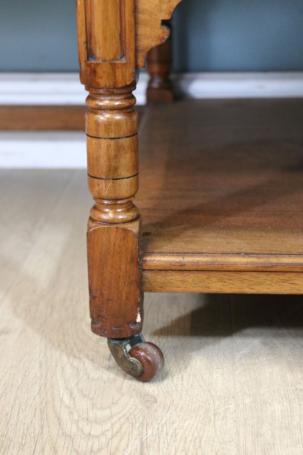 A lovely late 19th century aesthetic movement walnut desk View XXVIII