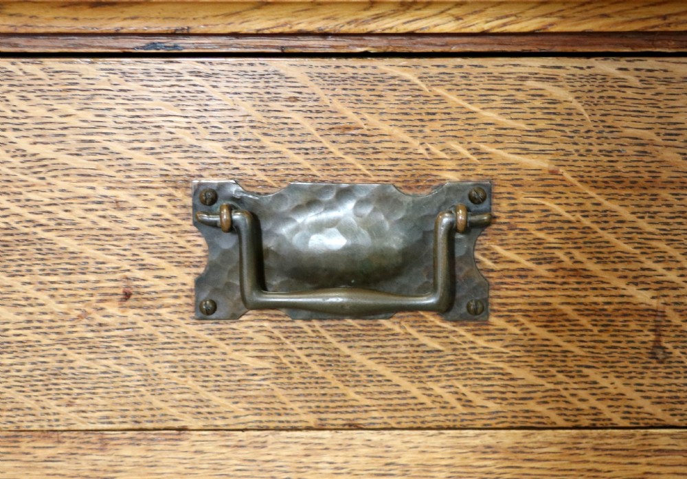 A lovely late Victorian solid light oak sideboard  View XXX