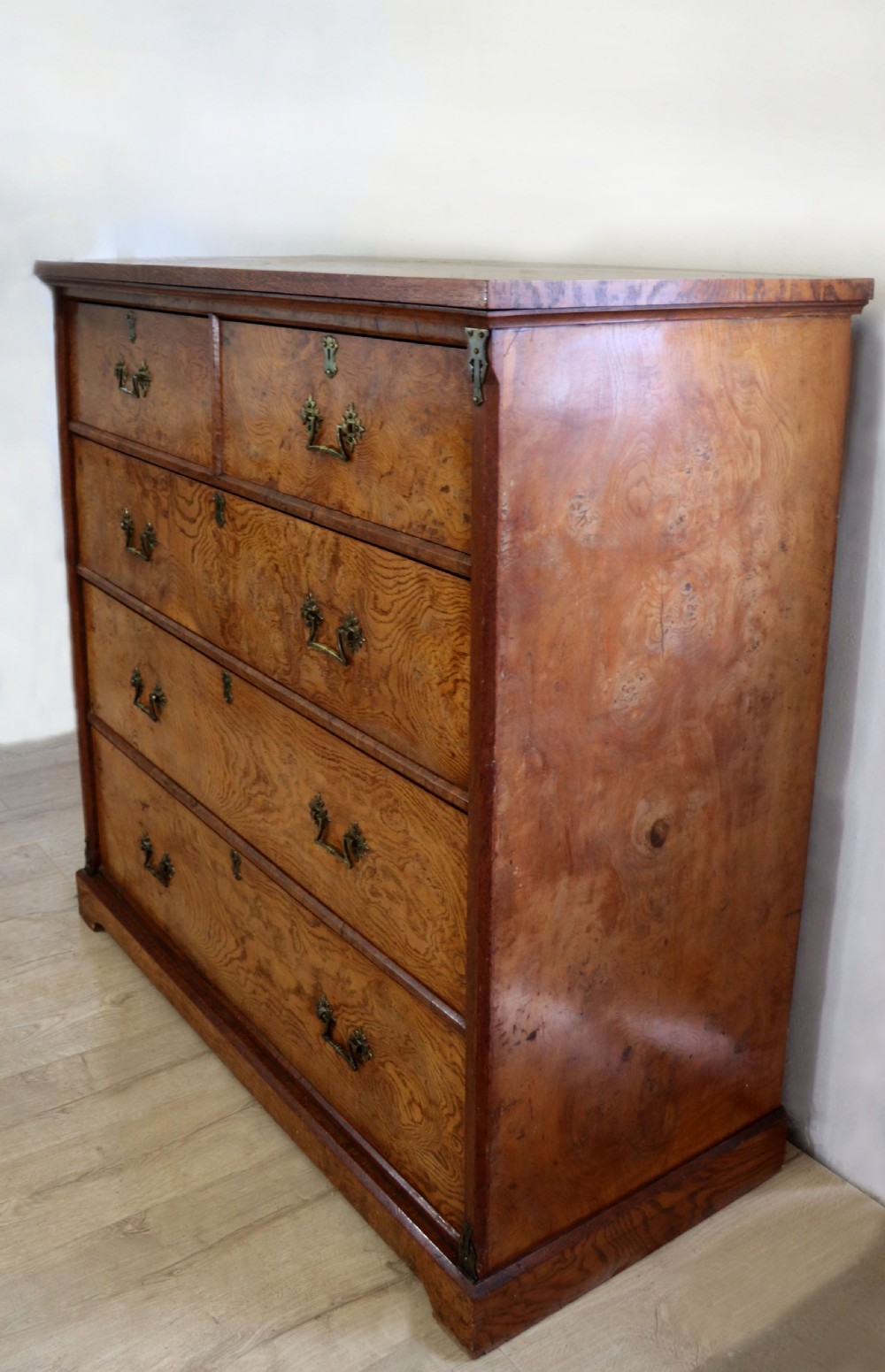 Pitch Pine aesthetic movement chest of drawers View III