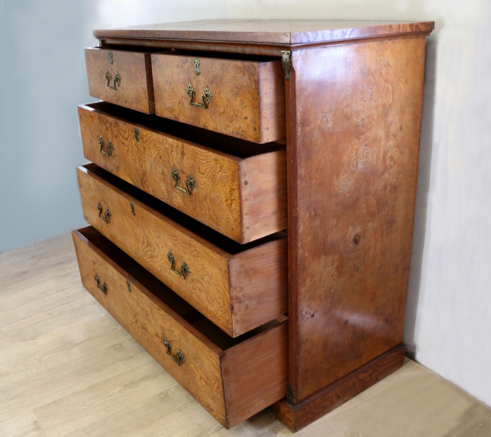 Pitch Pine aesthetic movement chest of drawers View IV