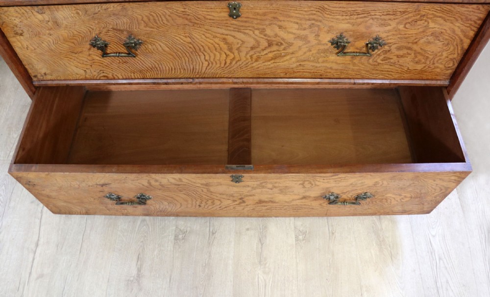 Pitch Pine aesthetic movement chest of drawers View XV