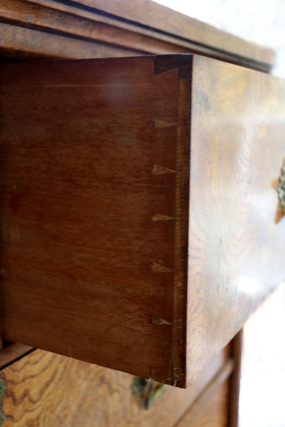 Pitch Pine aesthetic movement chest of drawers View XVII