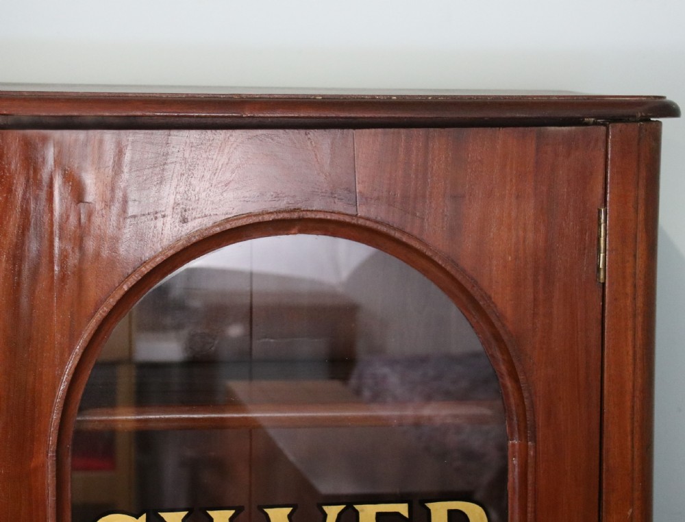  Victorian bookcase cabinet later sign written for a Pawn Brokers View V