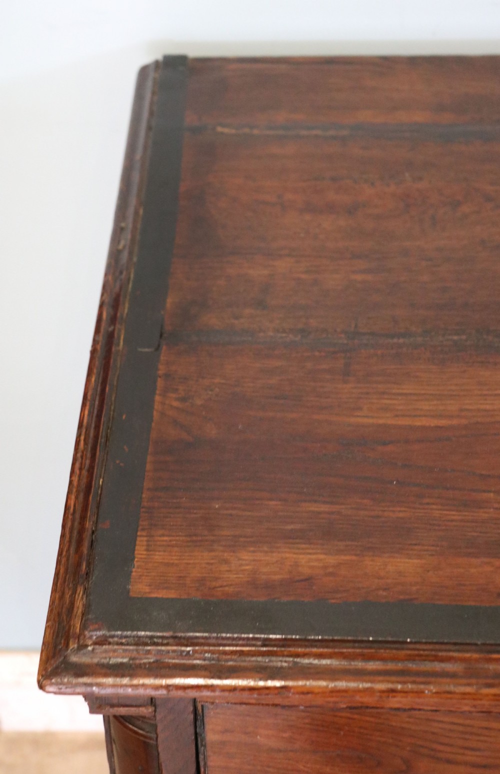 A lovely George III oak and mahogany crossbanded chest View VII