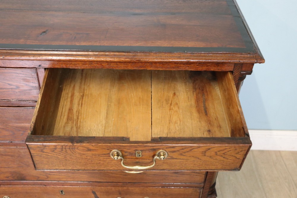 A lovely George III oak and mahogany crossbanded chest View XX
