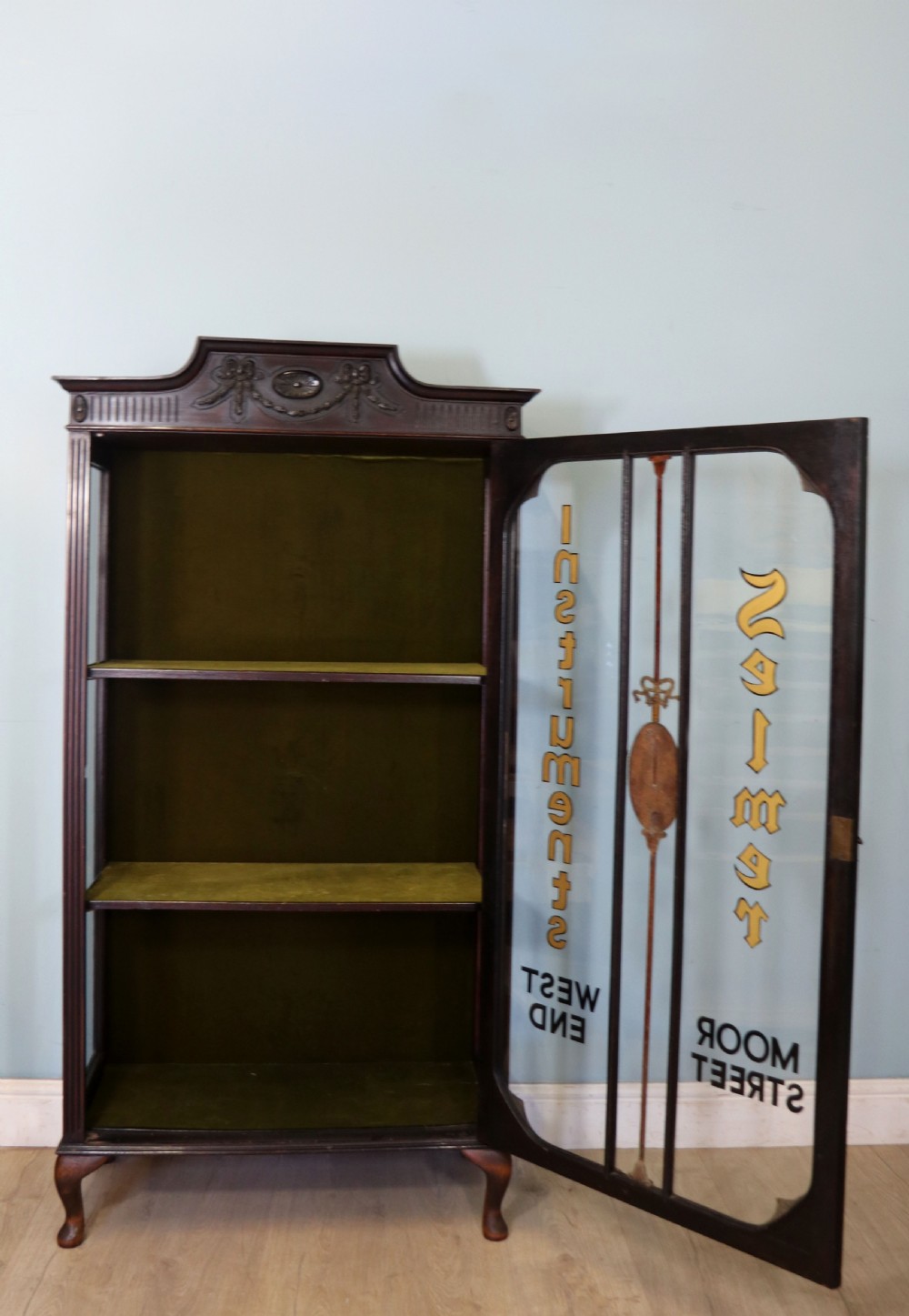 Late 19th century mahogany display cabinet View II