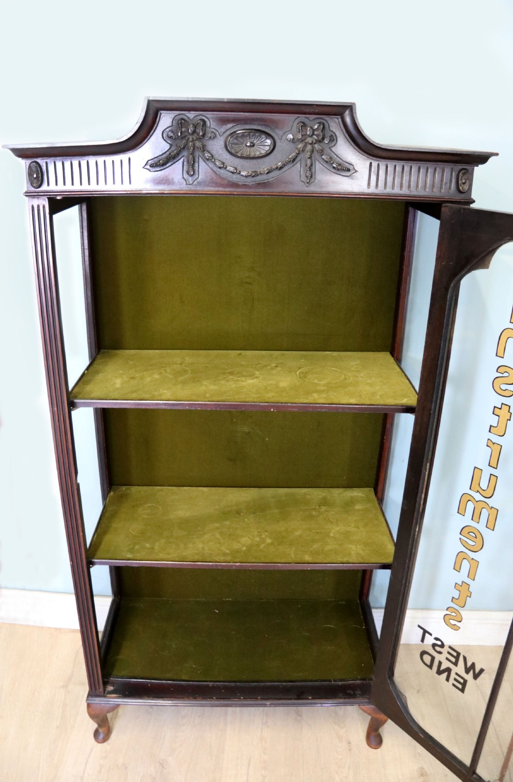 Late 19th century mahogany display cabinet View VI