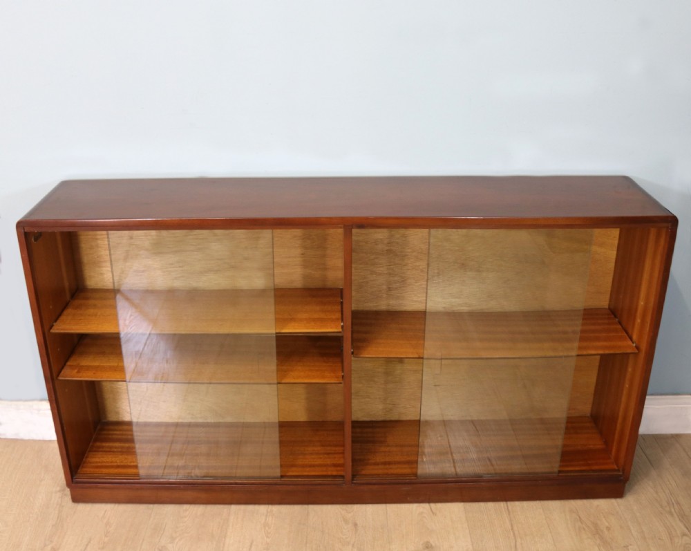 A lovely vintage teak bookcase cabinet View II