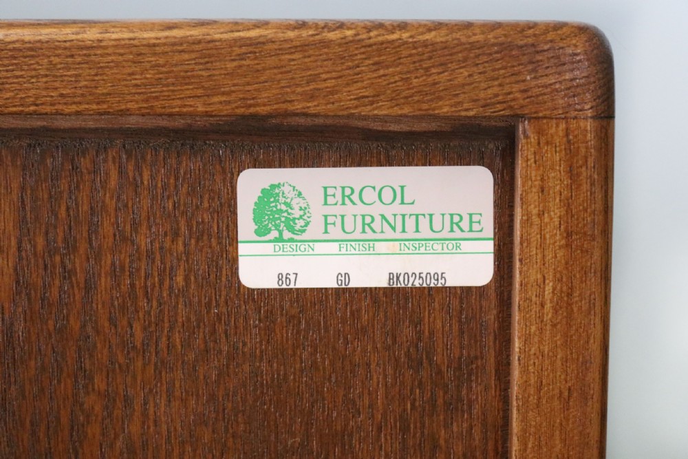  A lovely piece of modern Ercol light elm bureau. View XI
