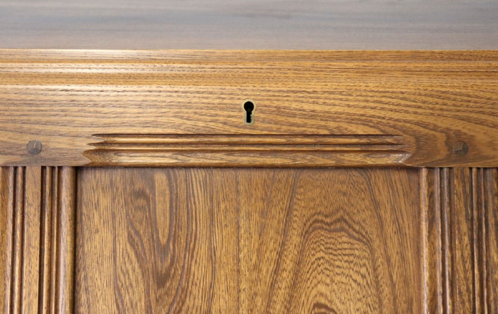  A lovely piece of modern Ercol light elm bureau. View XIV