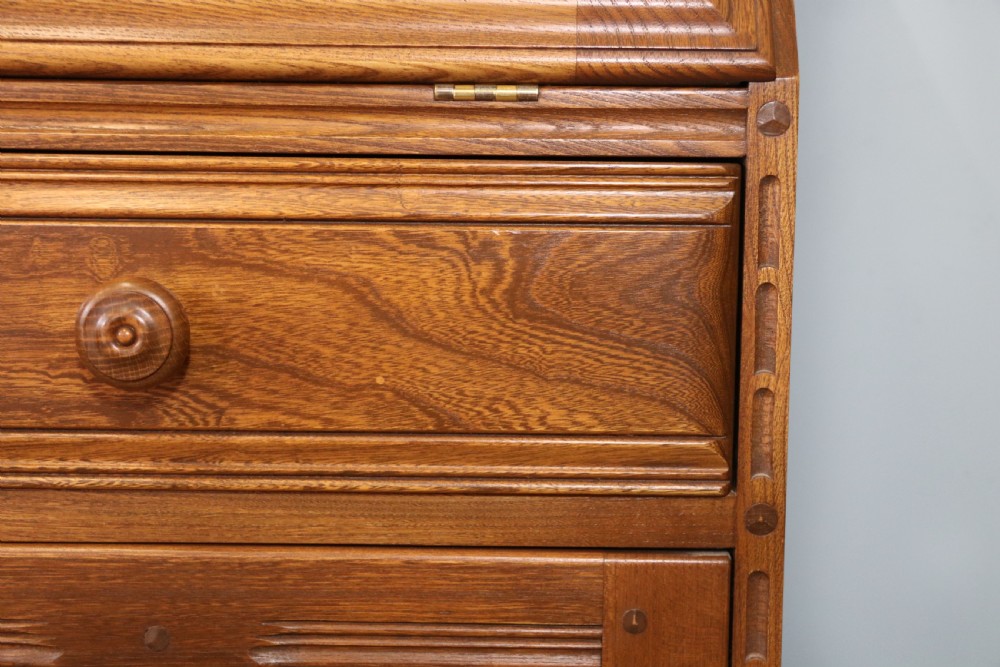  A lovely piece of modern Ercol light elm bureau. View XVIII