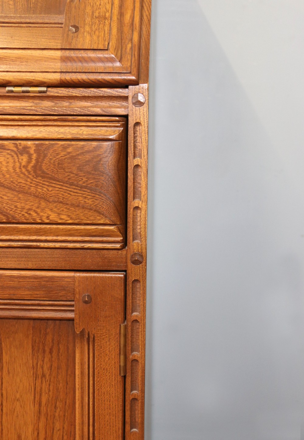  A lovely piece of modern Ercol light elm bureau. View XIX