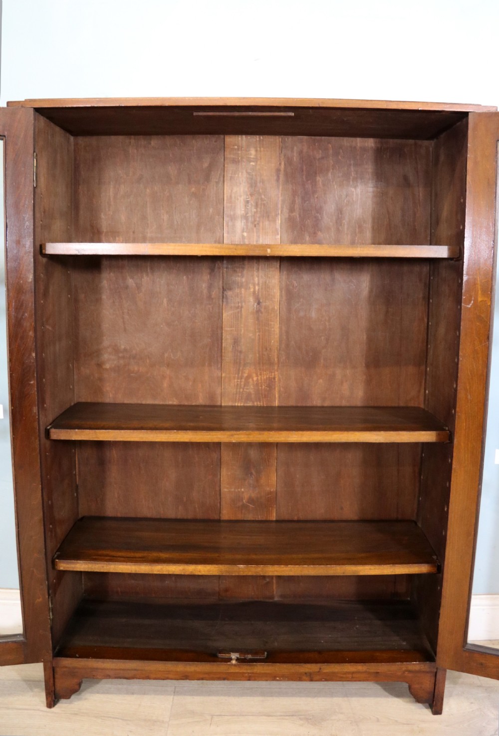 A mid-century glazed two door bookcase cabinet. View XIII