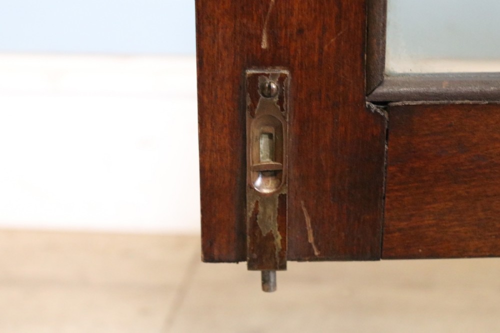 A mid-century glazed two door bookcase cabinet. View XVI
