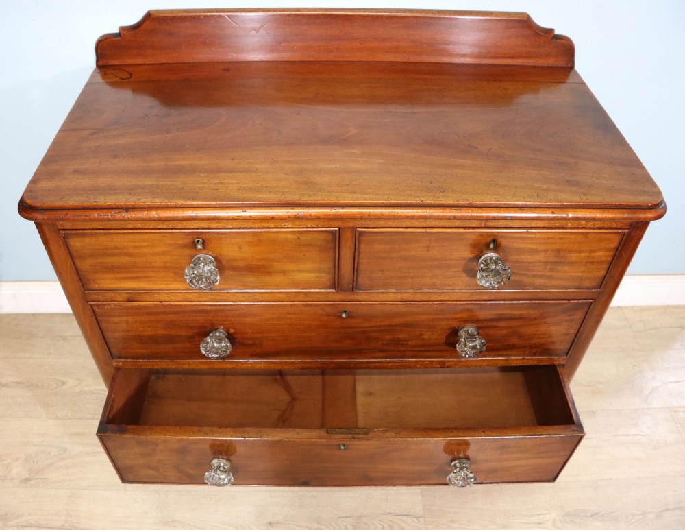 A quality Victorian mahogany chest of drawers.  View V