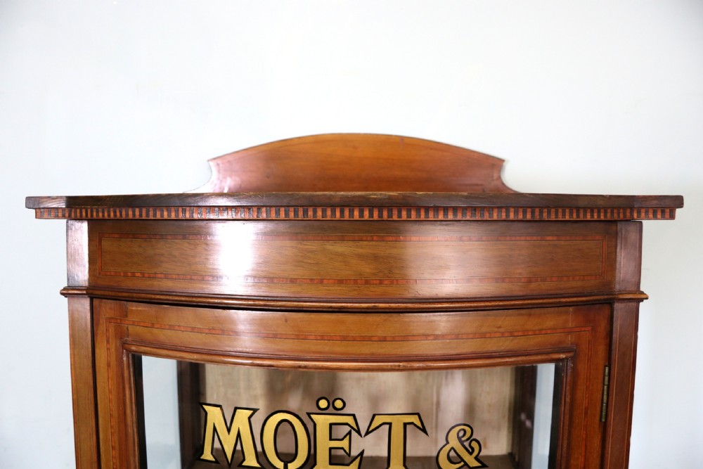 A lovely Edwardian mahogany framed bow fronted display cabinet. View XIII