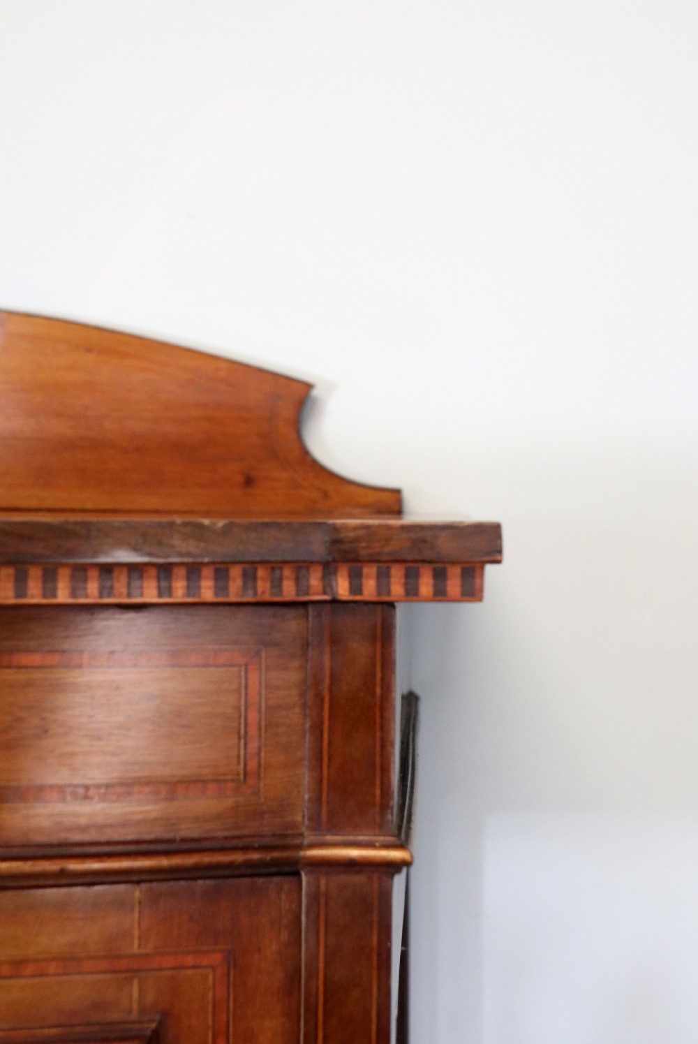 A lovely Edwardian mahogany framed bow fronted display cabinet. View XIV