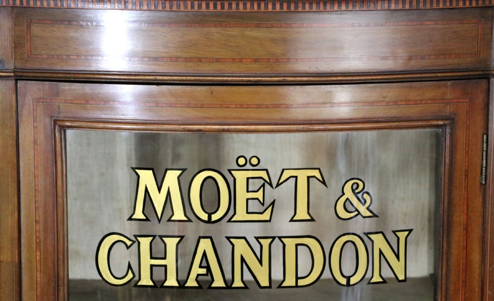 A lovely Edwardian mahogany framed bow fronted display cabinet. View XVIII
