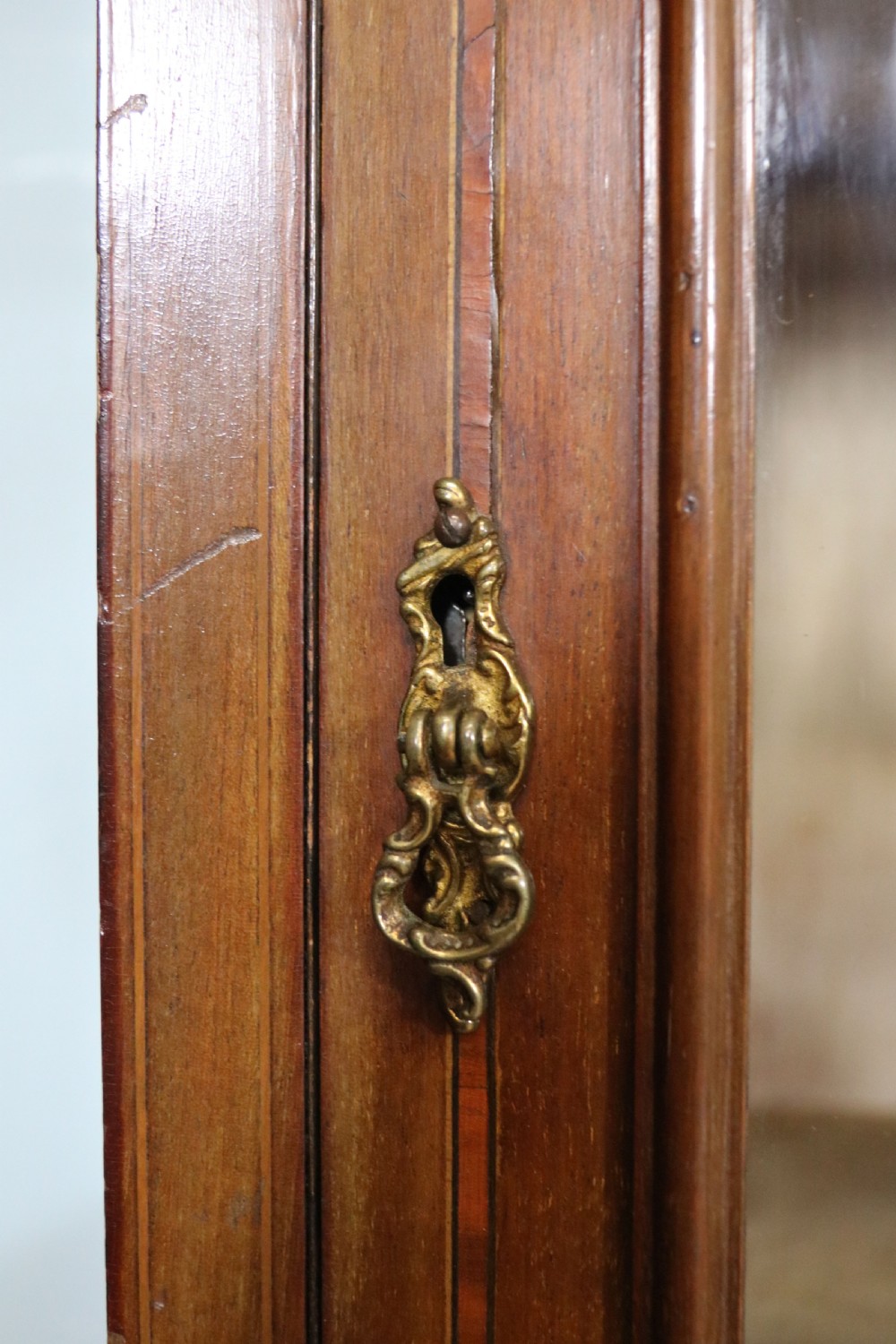 A lovely Edwardian mahogany framed bow fronted display cabinet. View XX