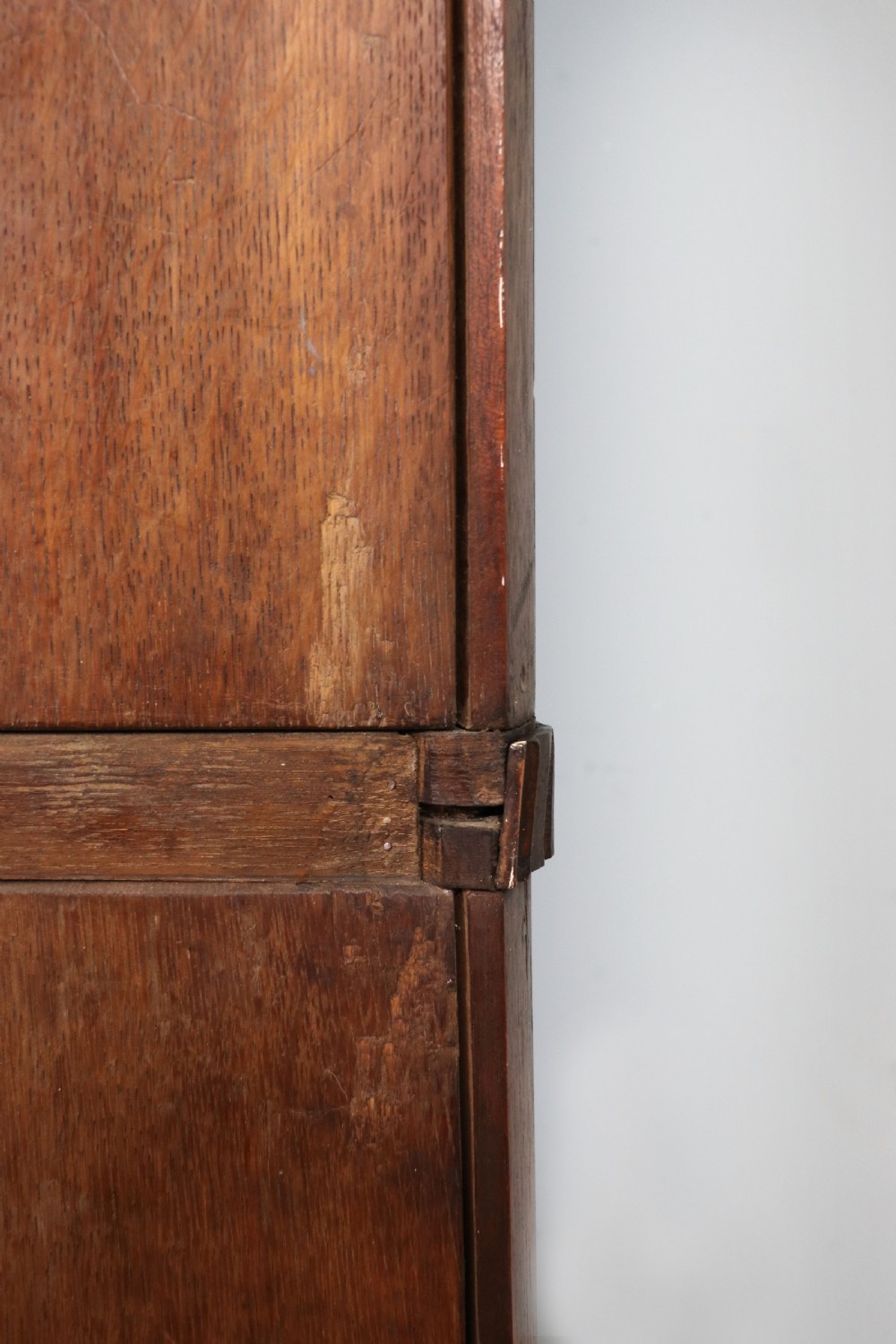  A lovely & extremely unusual Georgian bow front four door corner cabinet. View XXII
