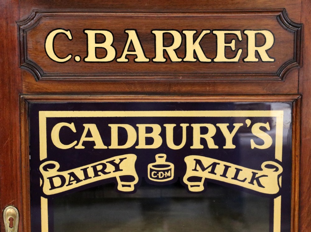 A lovely late Victorian glazed side cabinet sign written for Cadburys chocolate.  View XI