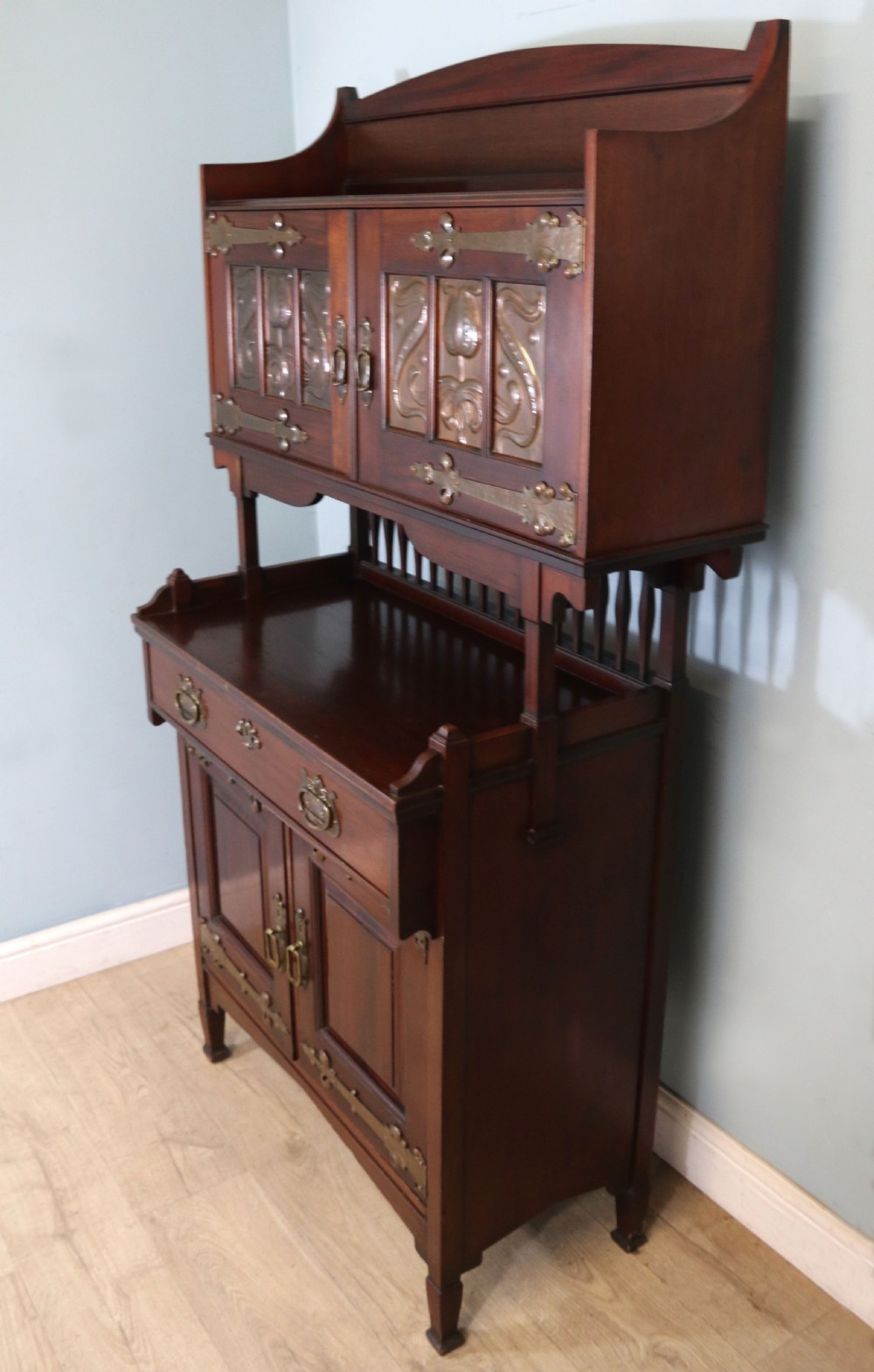 A lovely Arts & Crafts style side cabinet. View II