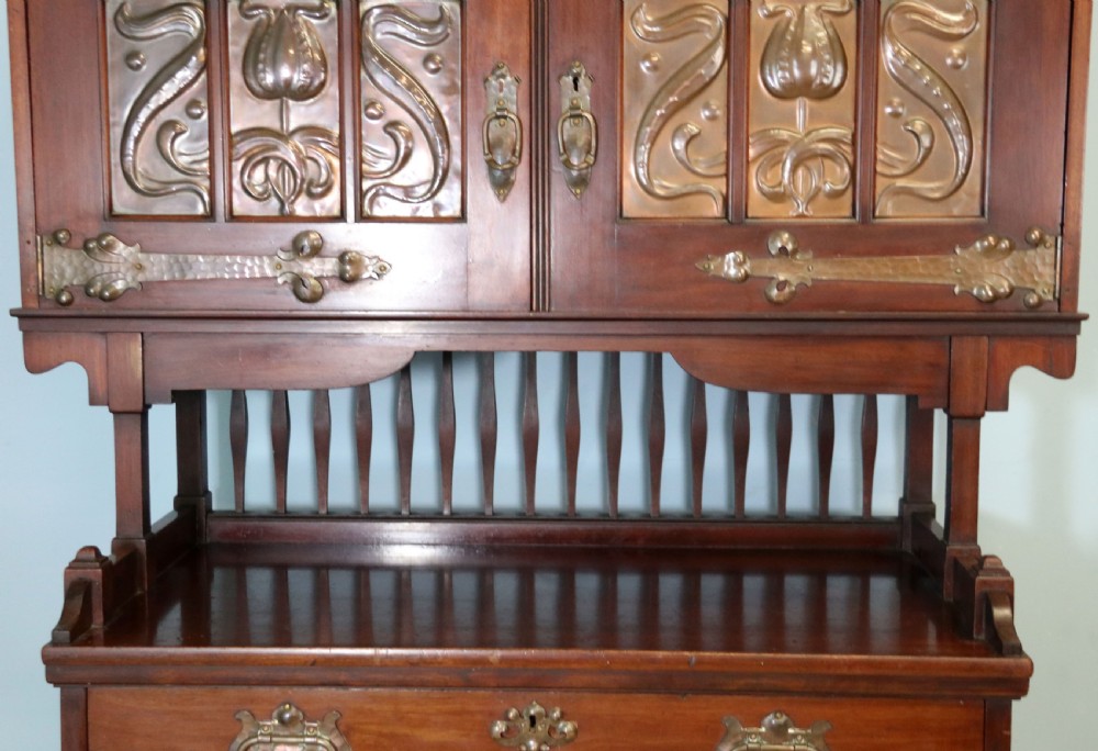 A lovely Arts & Crafts style side cabinet. View XV