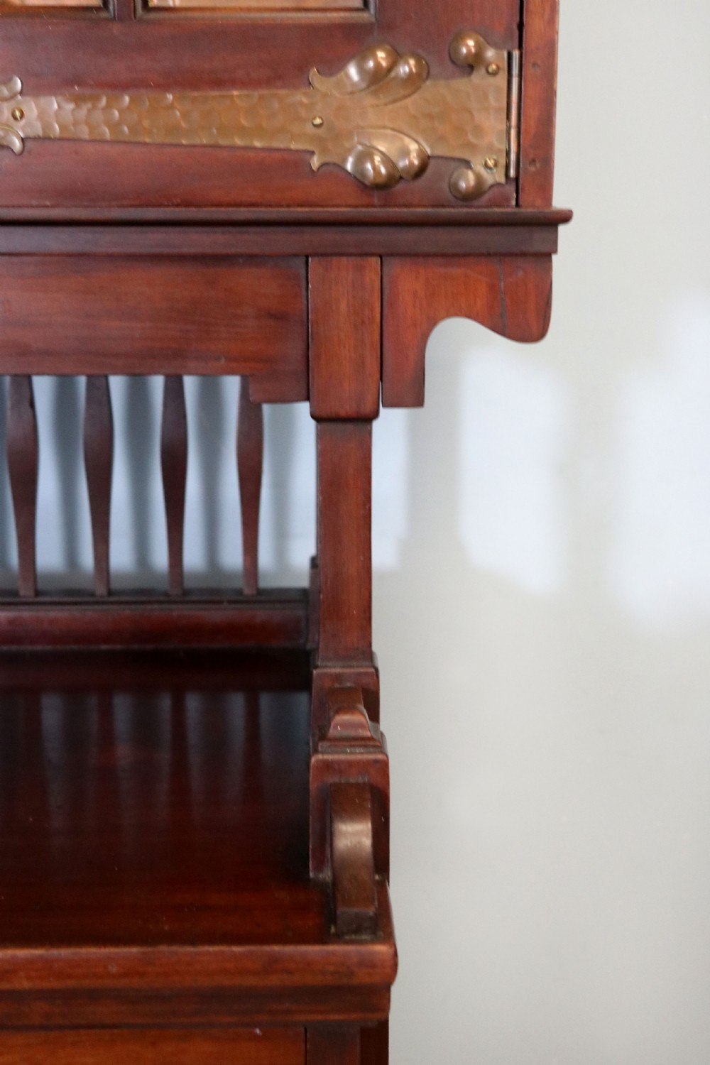 A lovely Arts & Crafts style side cabinet. View XX