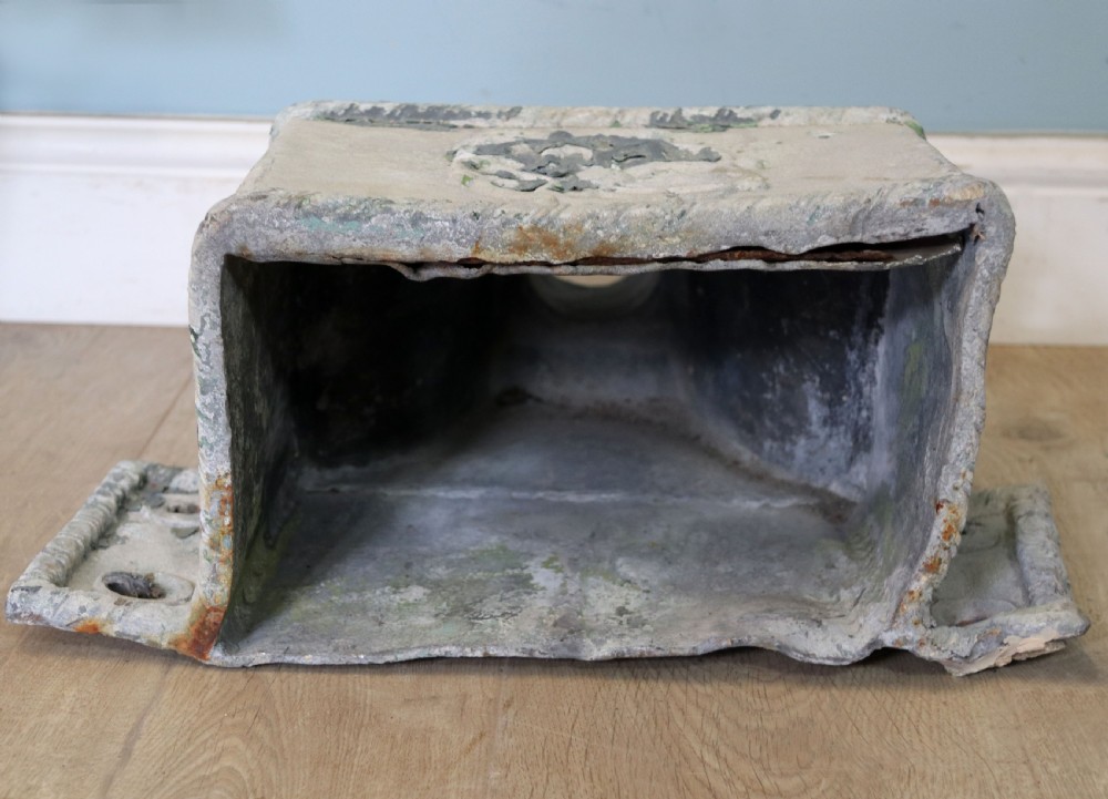  A lovely set of four lead, very early Victorian or Regency gutter downpipe hoppers.  View XIII