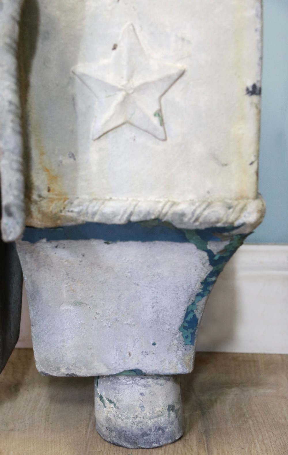  A lovely set of four lead, very early Victorian or Regency gutter downpipe hoppers.  View XXII