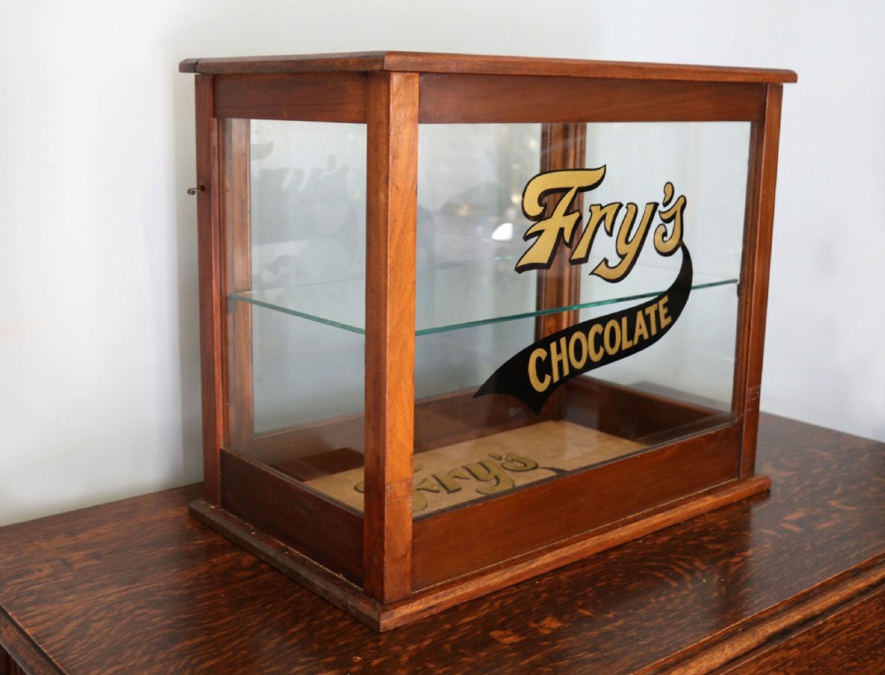 A Fry's chocolate lovely hardwood framed shop counter display cabinet. View III