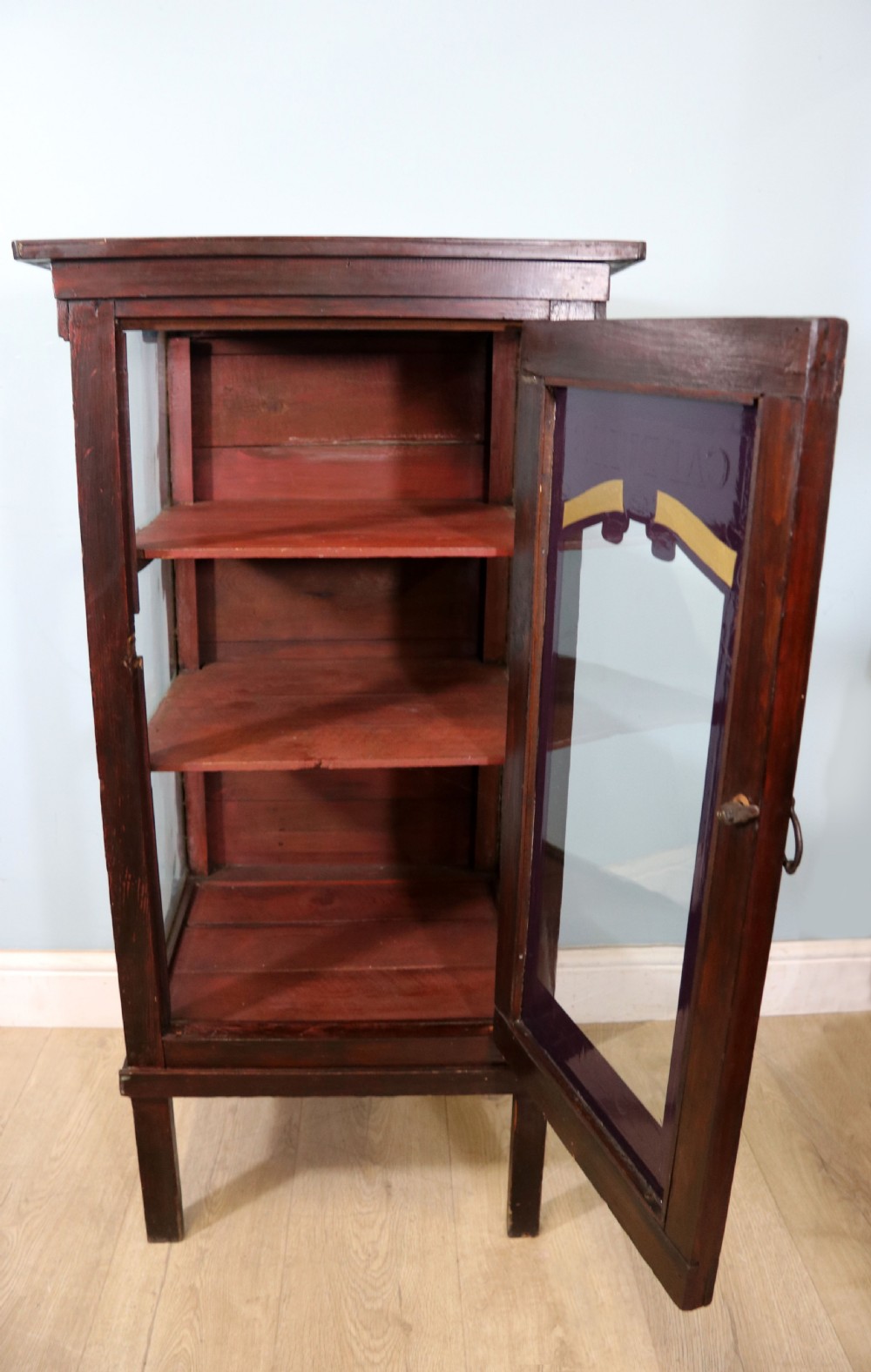  A lovely well used shop cabinet sign written Cadbury's Chocolate. View IV