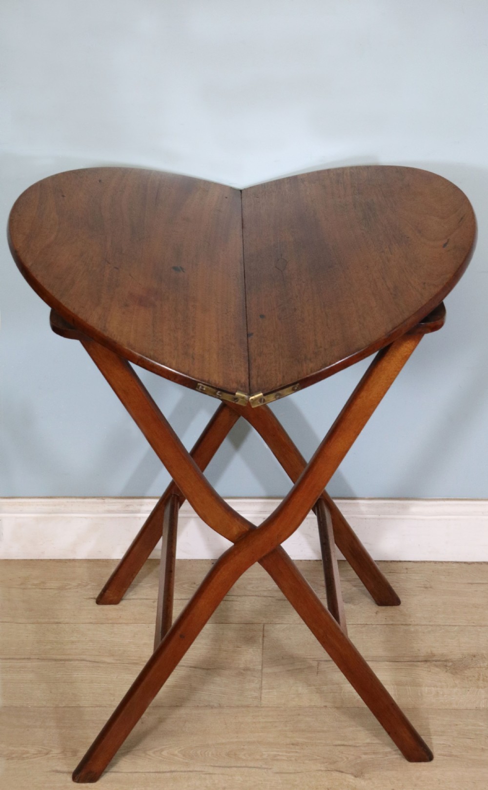  A lovely 19th century genuine campaign or coaching table.  View V