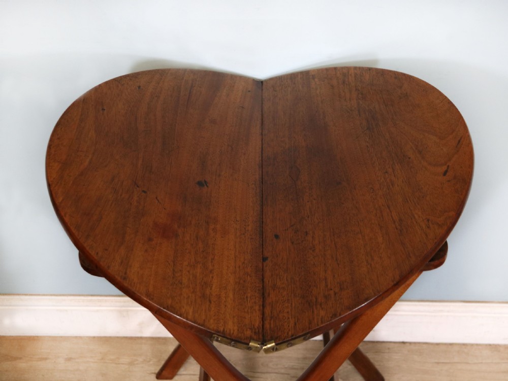  A lovely 19th century genuine campaign or coaching table.  View VI