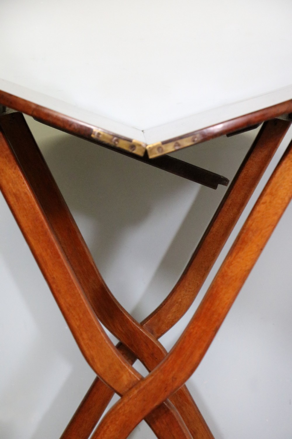  A lovely 19th century genuine campaign or coaching table.  View VII