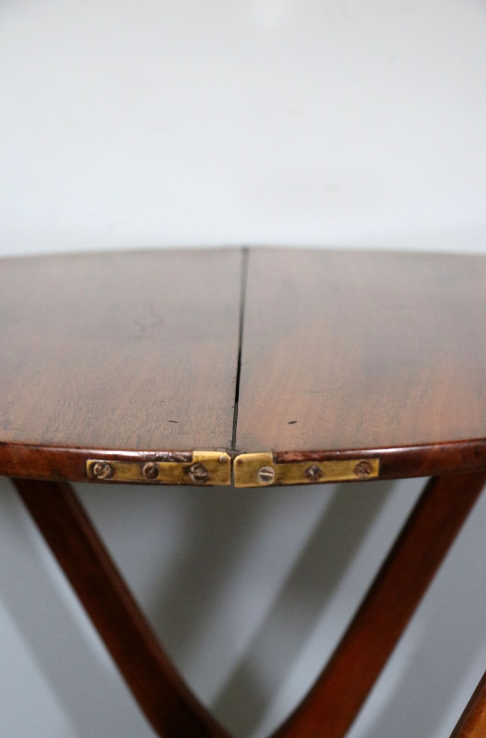  A lovely 19th century genuine campaign or coaching table.  View VIII