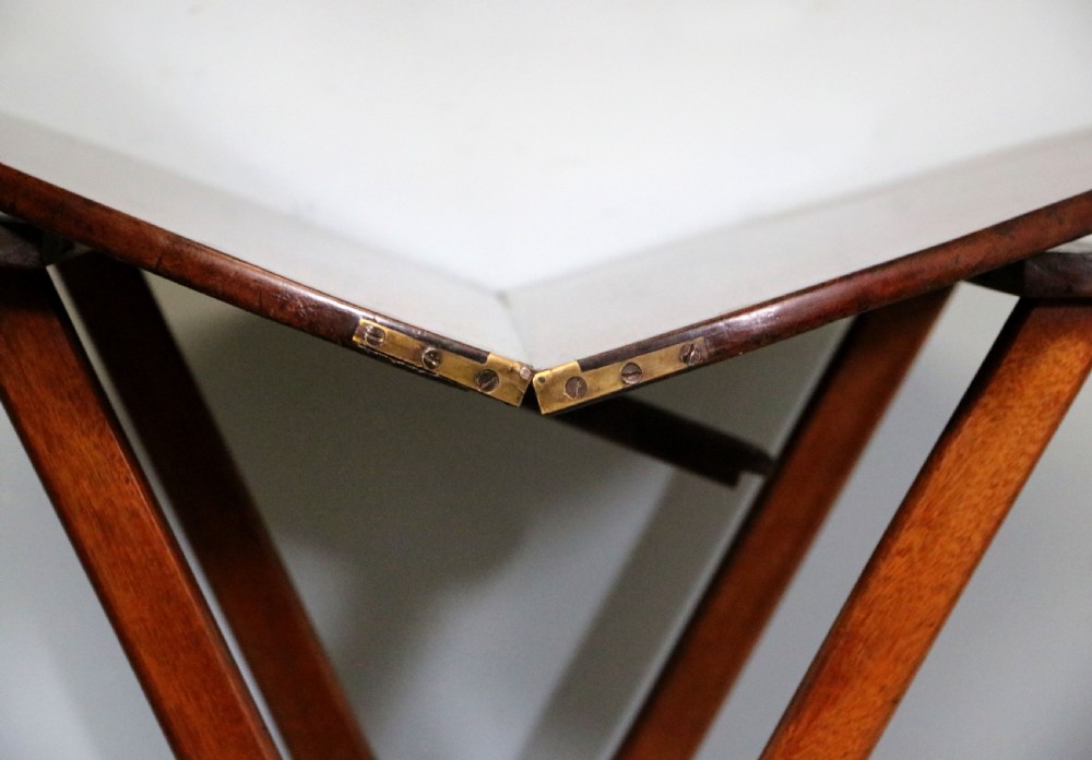  A lovely 19th century genuine campaign or coaching table.  View X