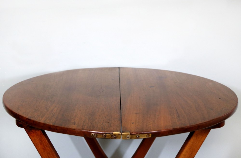  A lovely 19th century genuine campaign or coaching table.  View XIV