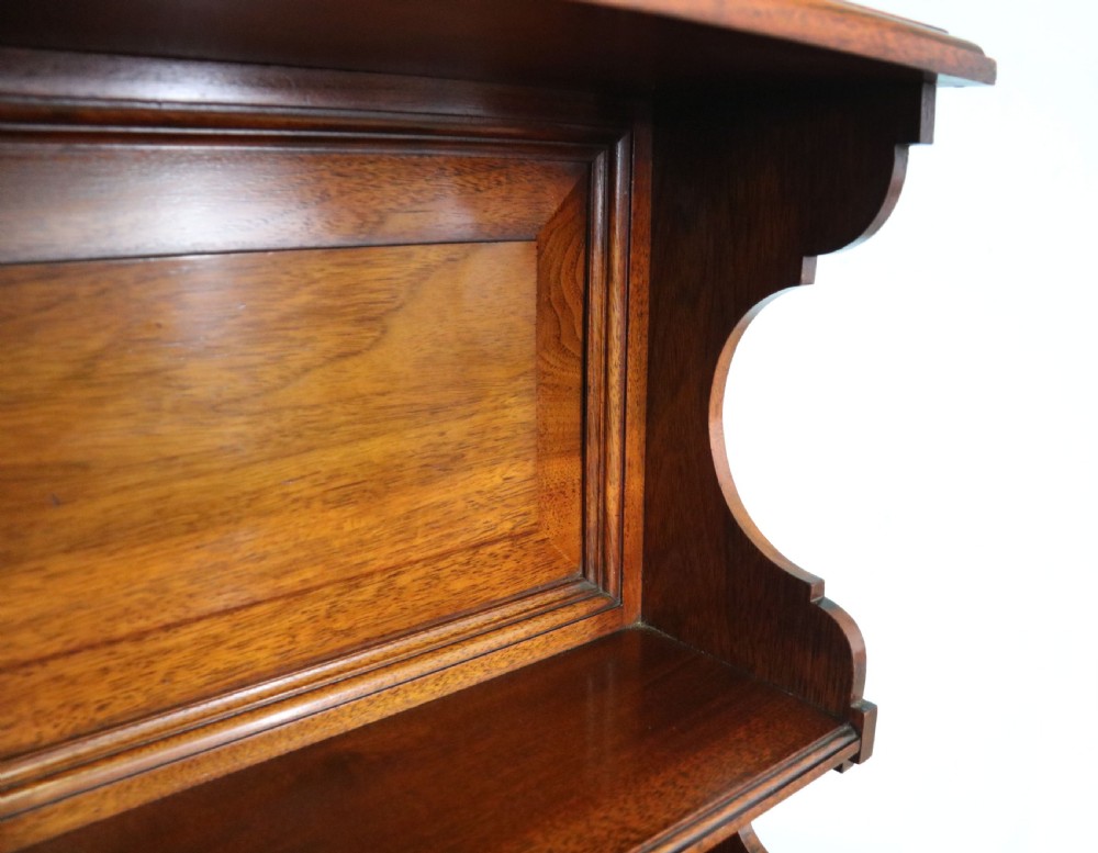 A late 19th century American walnut pedestal chest. View XV