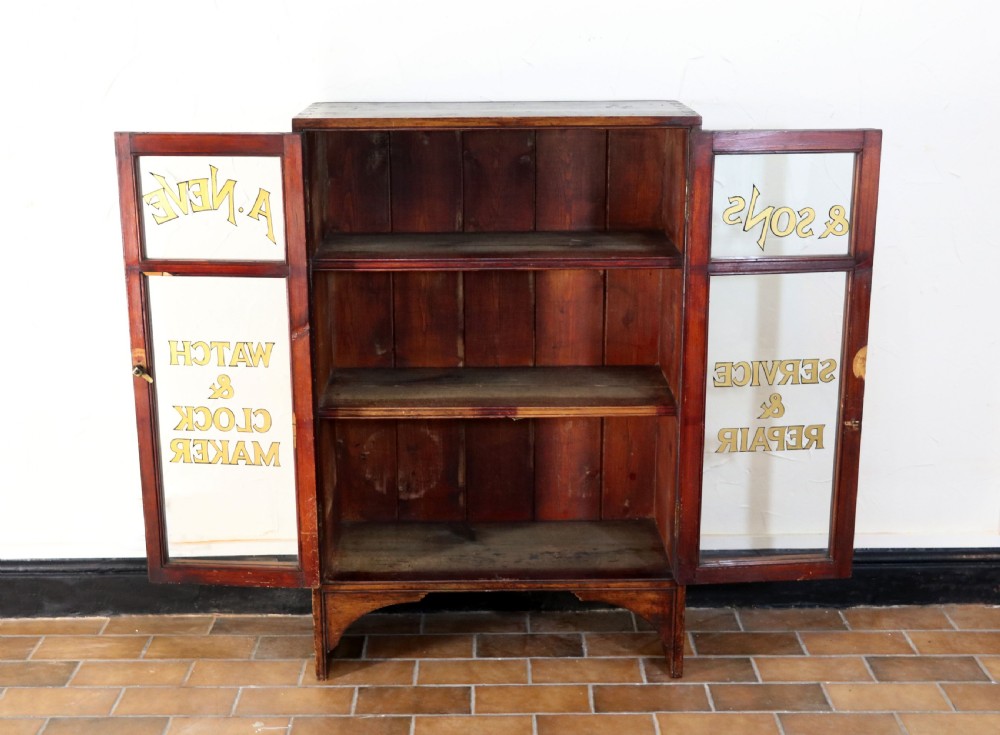 A lovely pine vintage bookcase or display cabinet View III