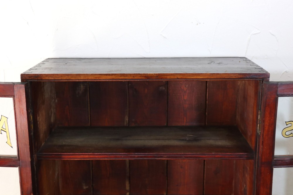 A lovely pine vintage bookcase or display cabinet View VII