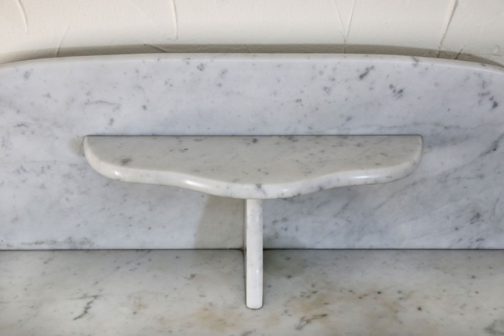  A lovely London Victorian duchess washstand has a marble top. View IX