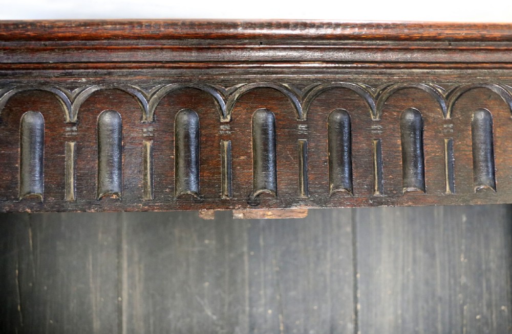 A lovely Victorian gothic revival cabinet on stand. View IX